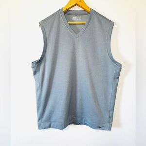 Nike Golf Fit Dry Vest Gray Mens Large Sleeveless V Neck 335843 Y2K